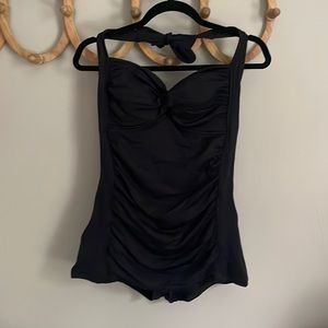 Seafolly Maillot Black One Piece Swimsuit Size 16